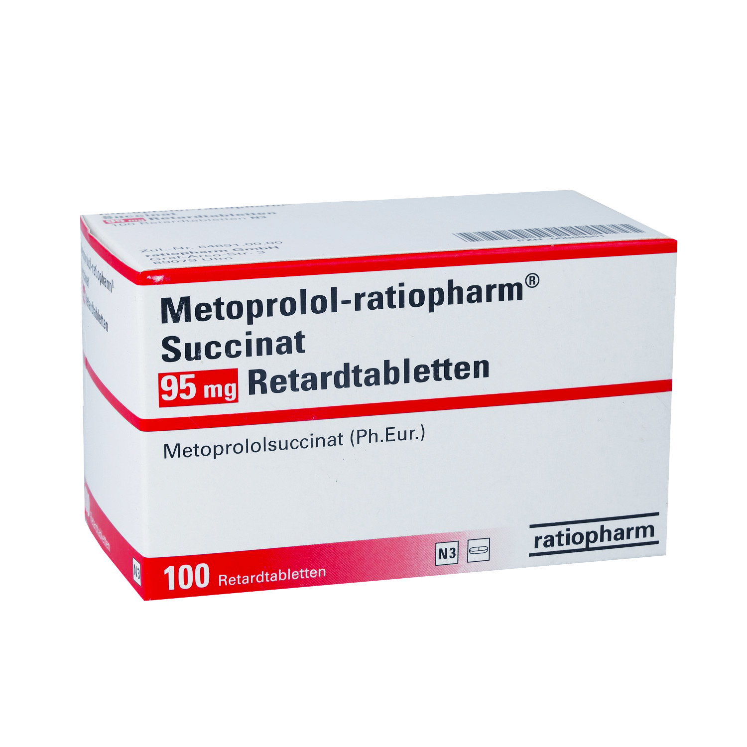 METOPROLOL-ratiopharm Succinat 95 mg Retardtabl.