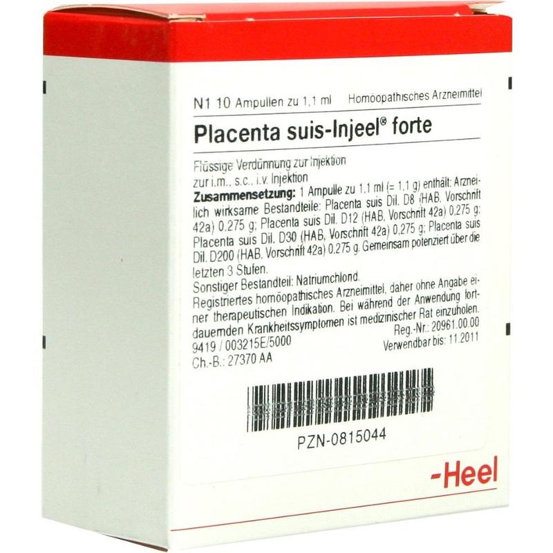 PLACENTA SUIS Injeel forte Ampullen