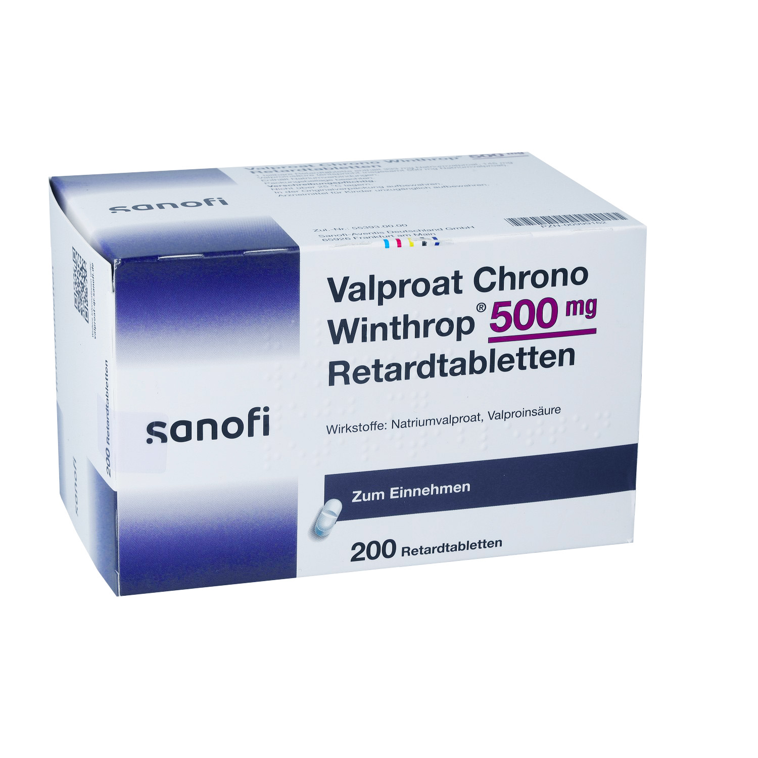 VALPROAT chrono Winthrop 500 mg Retardtabletten