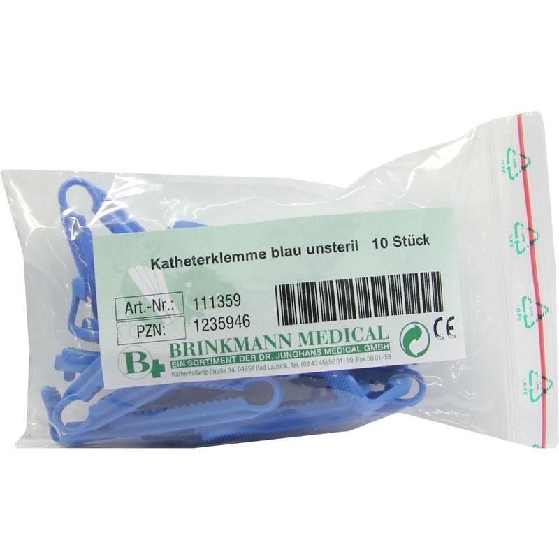 KATHETERKLEMME blau unsteril