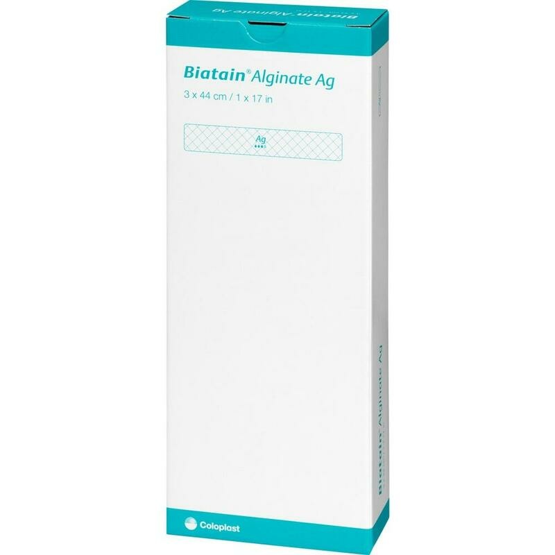 BIATAIN Alginate Ag Tamponade 3x44 cm mit Silber