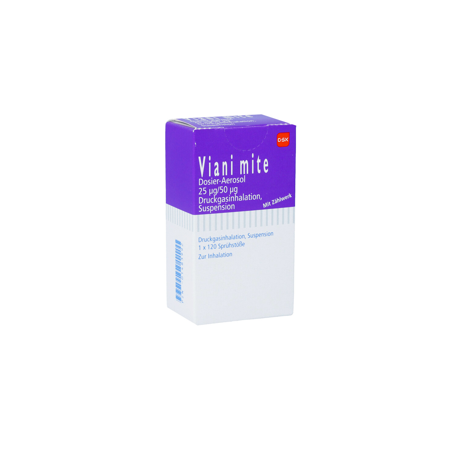 VIANI mite Dosier-Aerosol 25 μg/50 μg 120 Hub