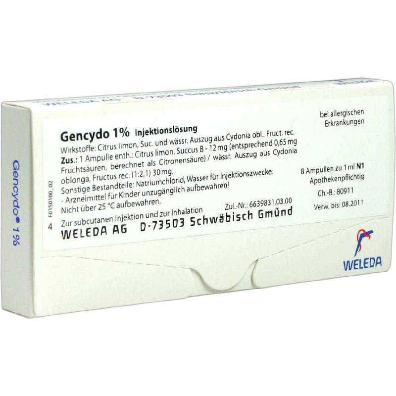 GENCYDO 1% Injektionslösung