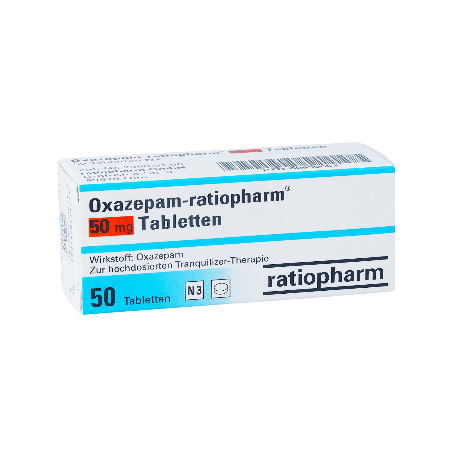 OXAZEPAM-ratiopharm 50 mg Tabletten