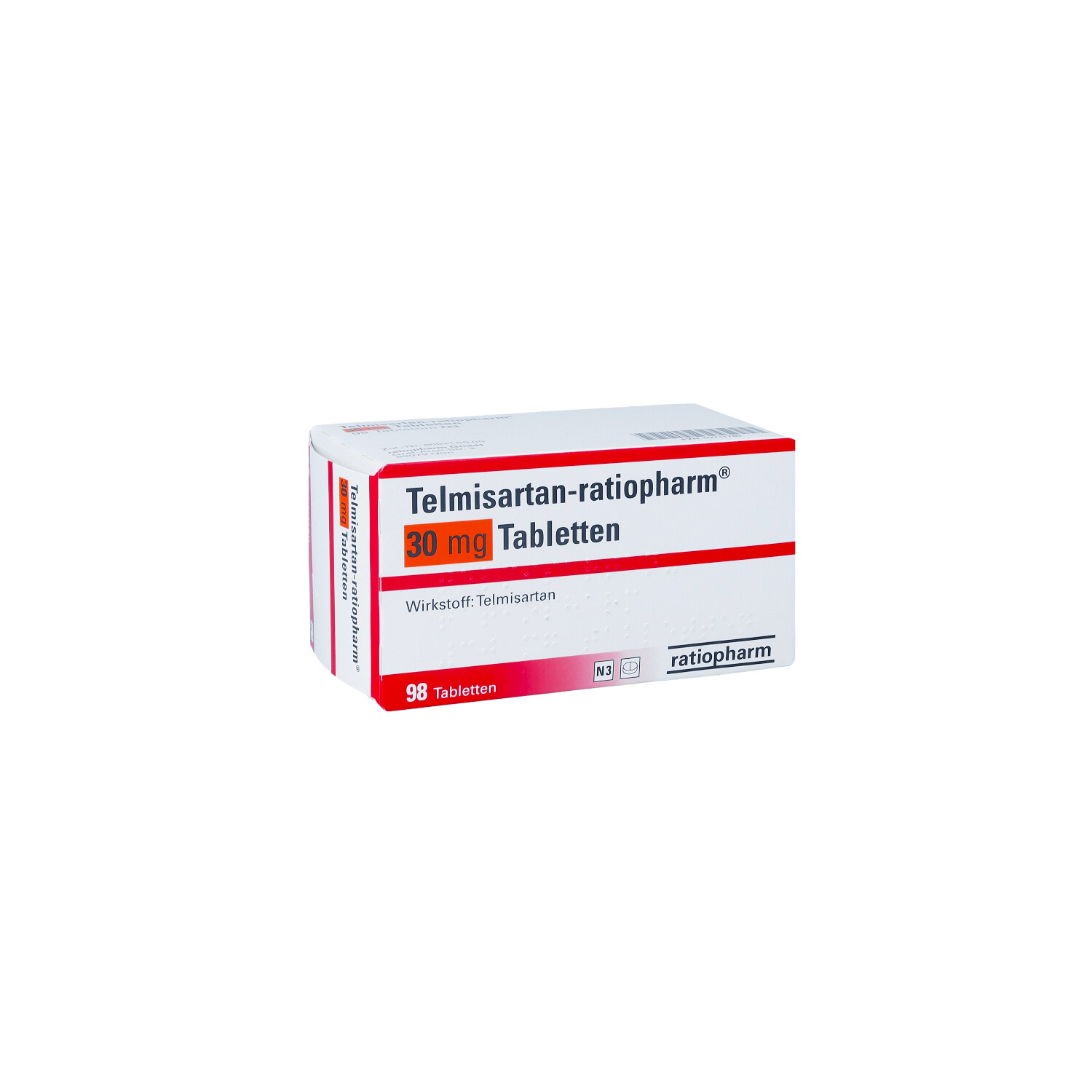 TELMISARTAN-ratiopharm 30 mg Tabletten