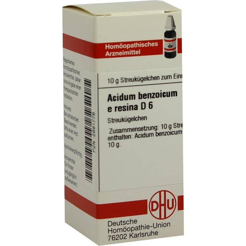ACIDUM BENZOICUM E Resina D 6 Globuli