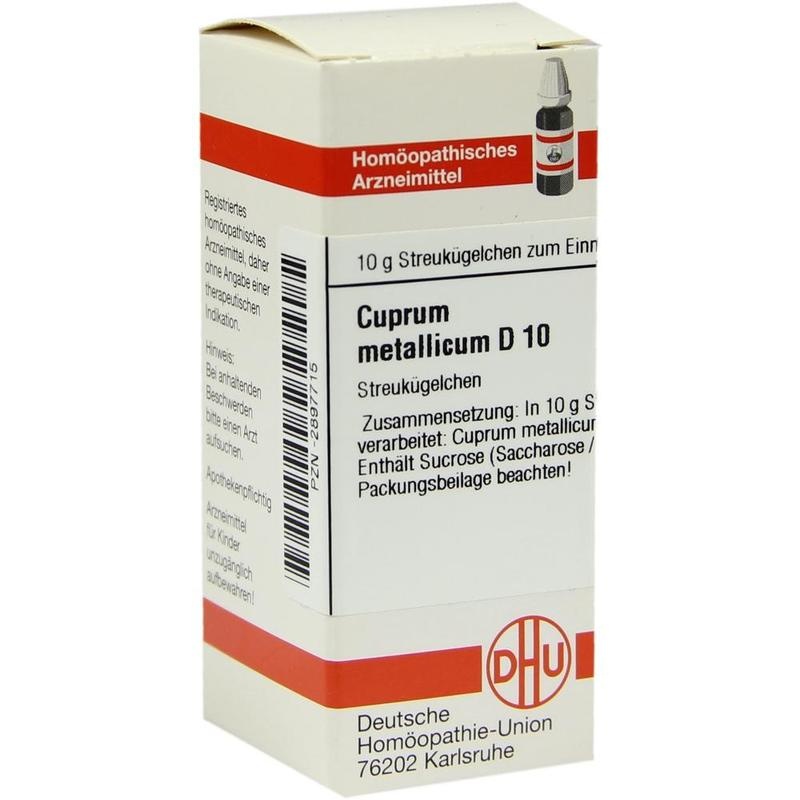 CUPRUM METALLICUM D 10 Globuli