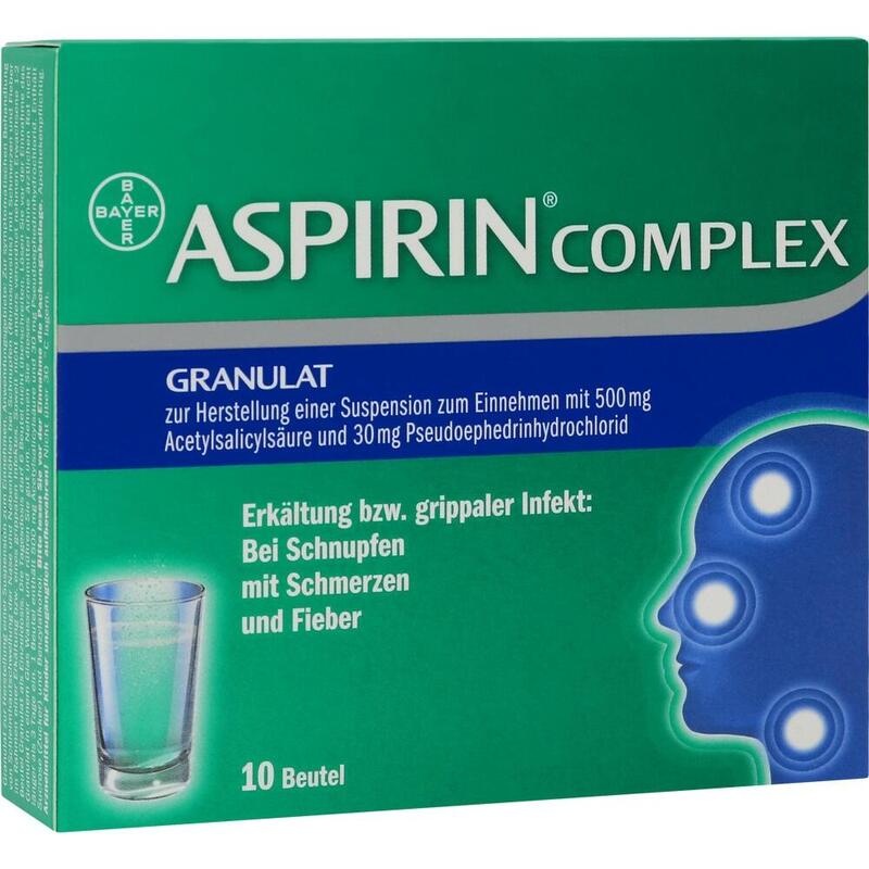 Aspirin Complex Beutel gegen Erkältung, Fieber, Schmerzen & verstopfte Nase