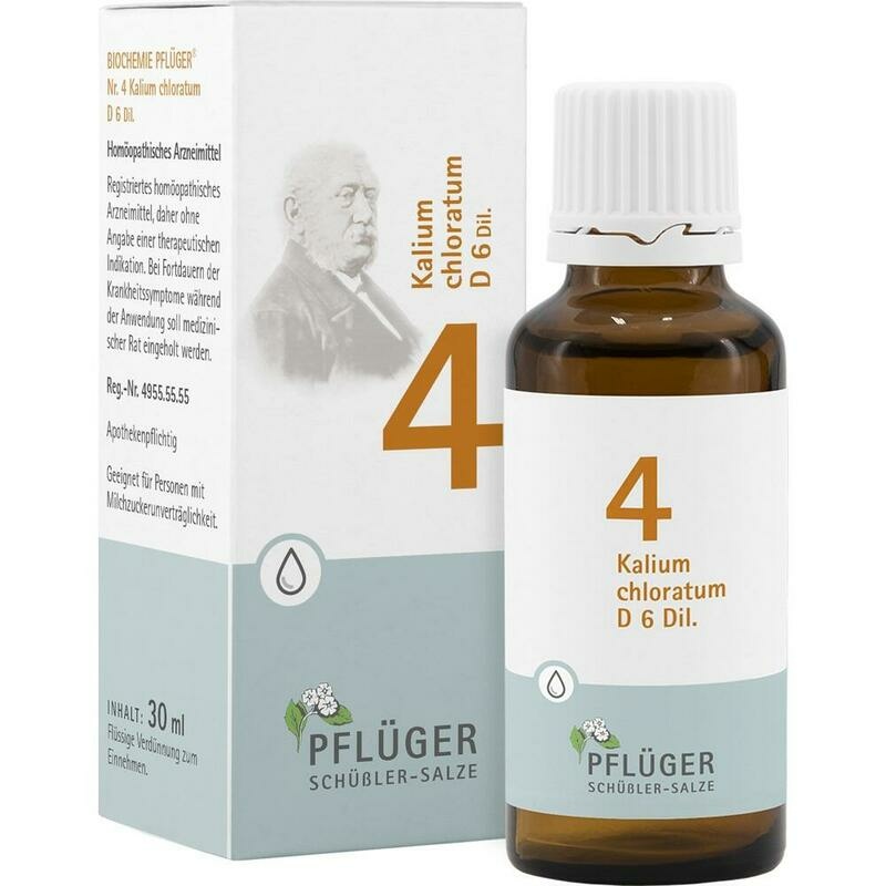 BIOCHEMIE Pflüger 4 Kalium chloratum D 6 Tropfen