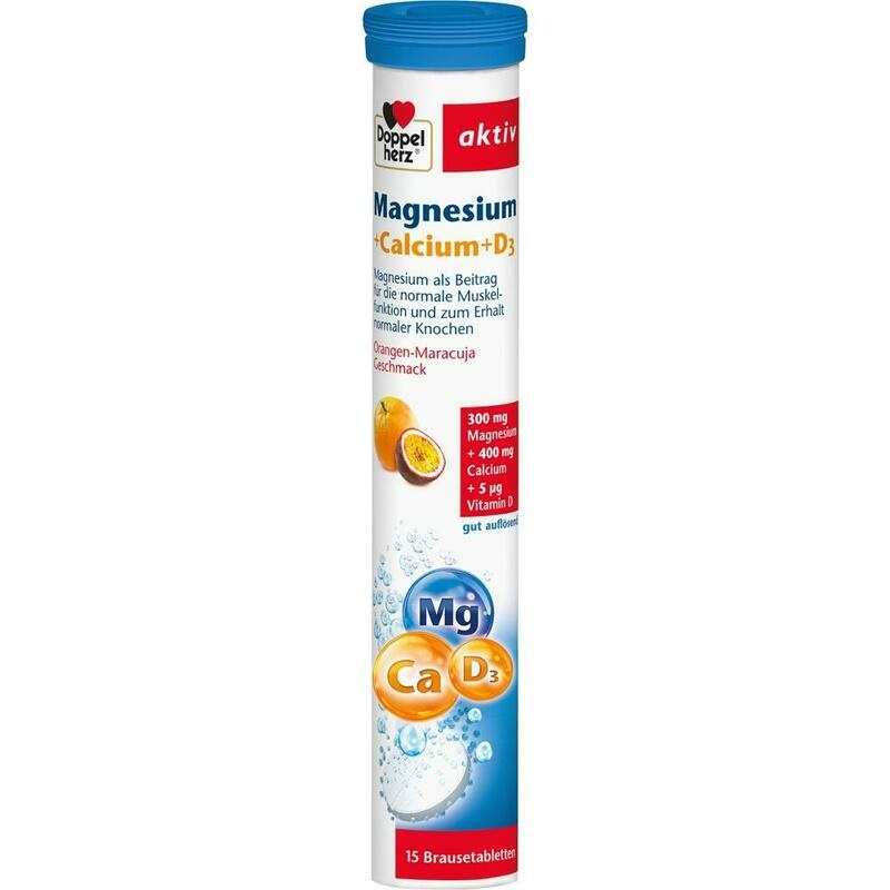 DOPPELHERZ Magnesium+Calcium+D3 Brausetabletten