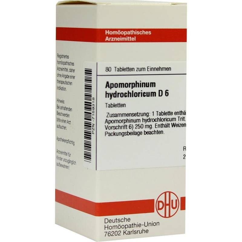 APOMORPHINUM HYDROCHLORICUM D 6 Tabletten