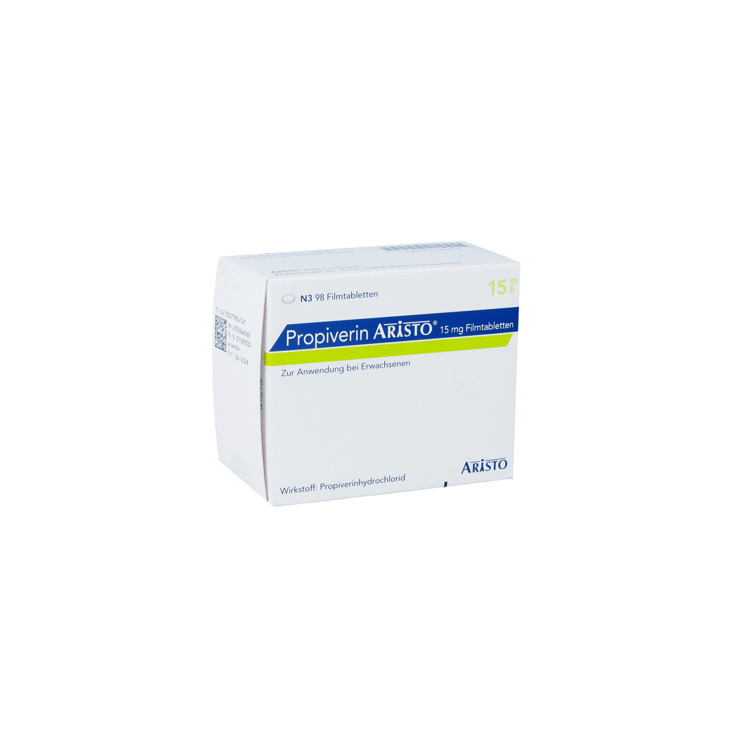 PROPIVERIN Aristo 15 mg Filmtabletten