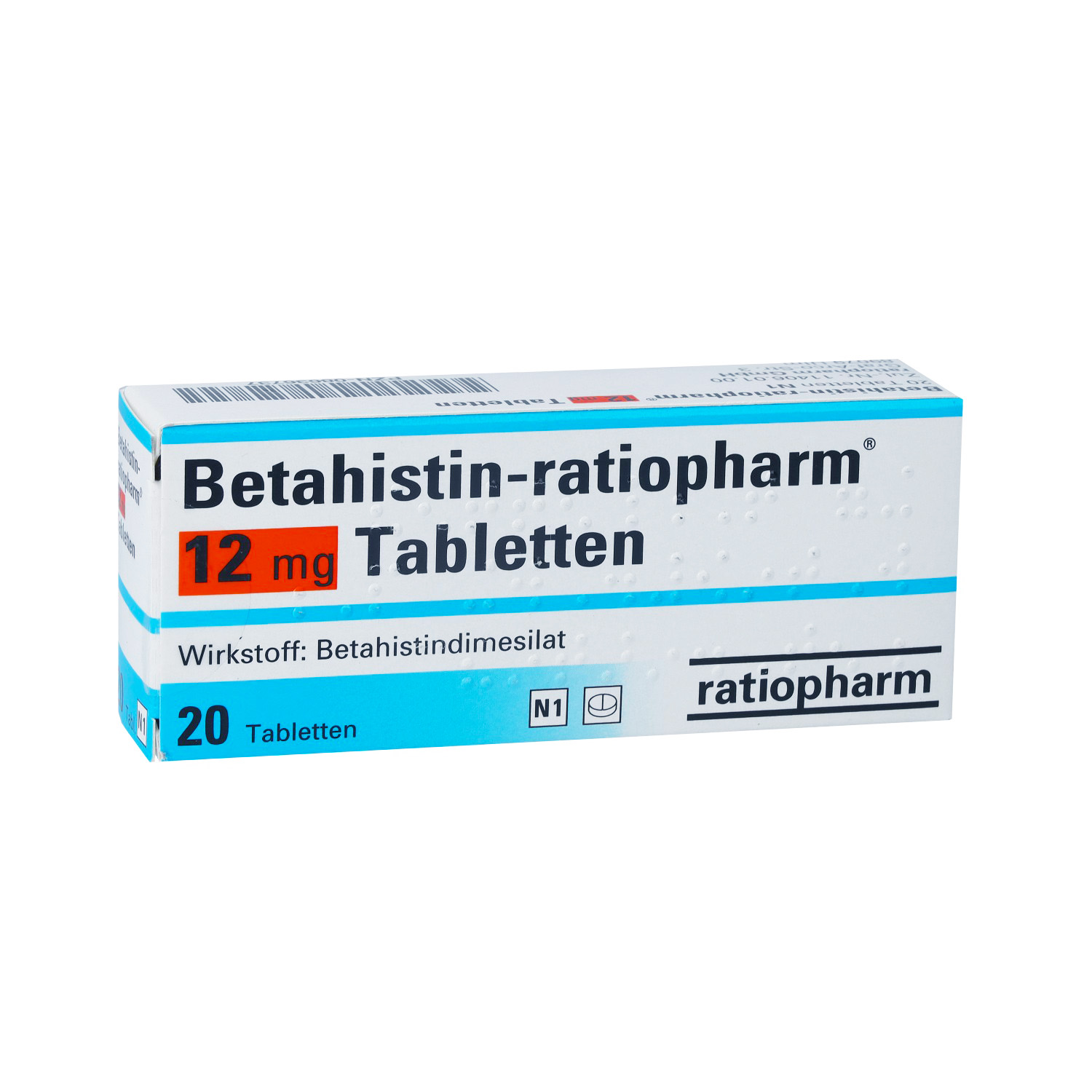 BETAHISTIN-ratiopharm 12 mg Tabletten