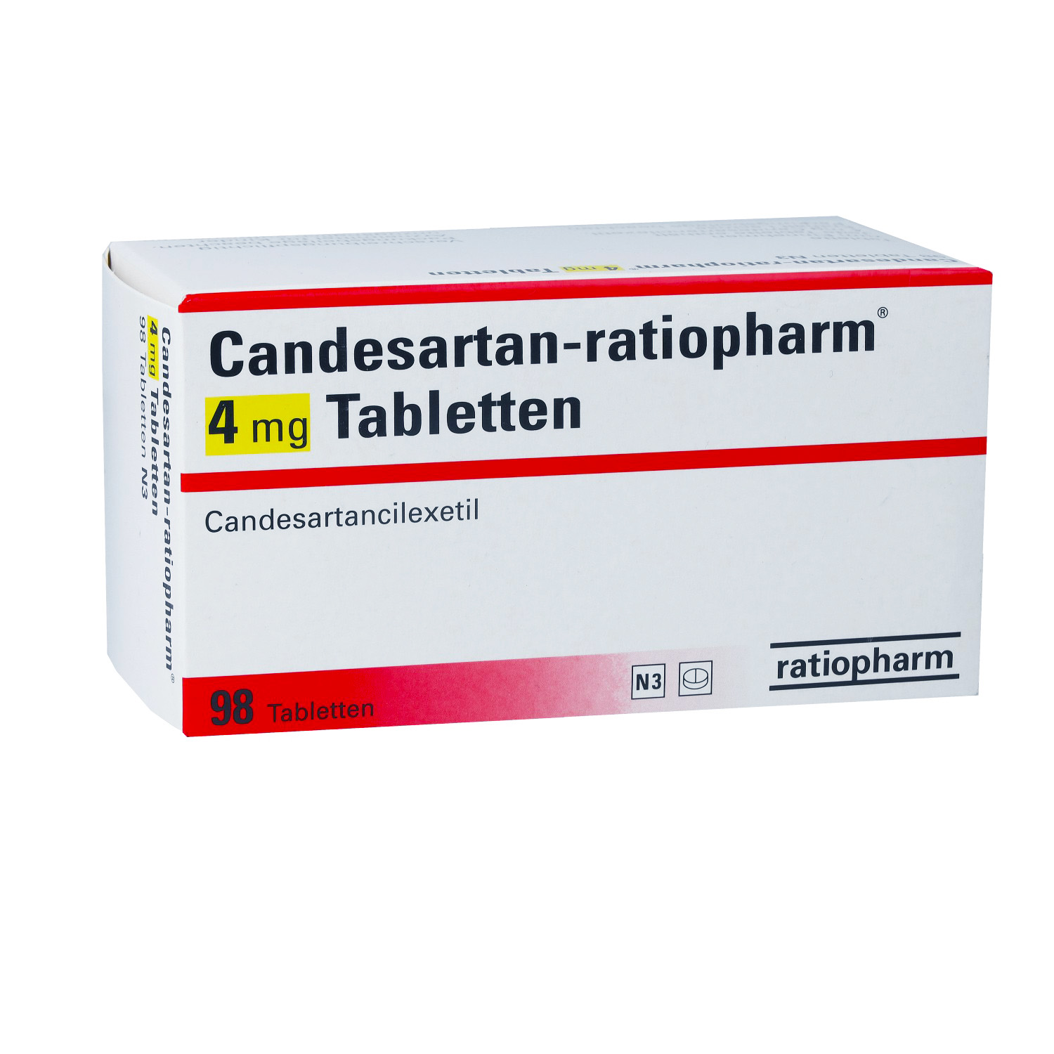 CANDESARTAN-ratiopharm 4 mg Tabletten