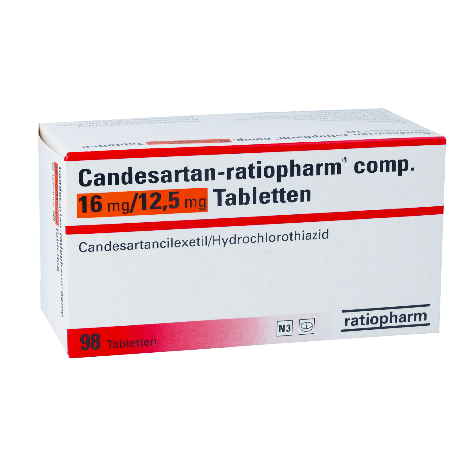 CANDESARTAN-ratiopharm comp. 16 mg/12,5 mg Tabl.