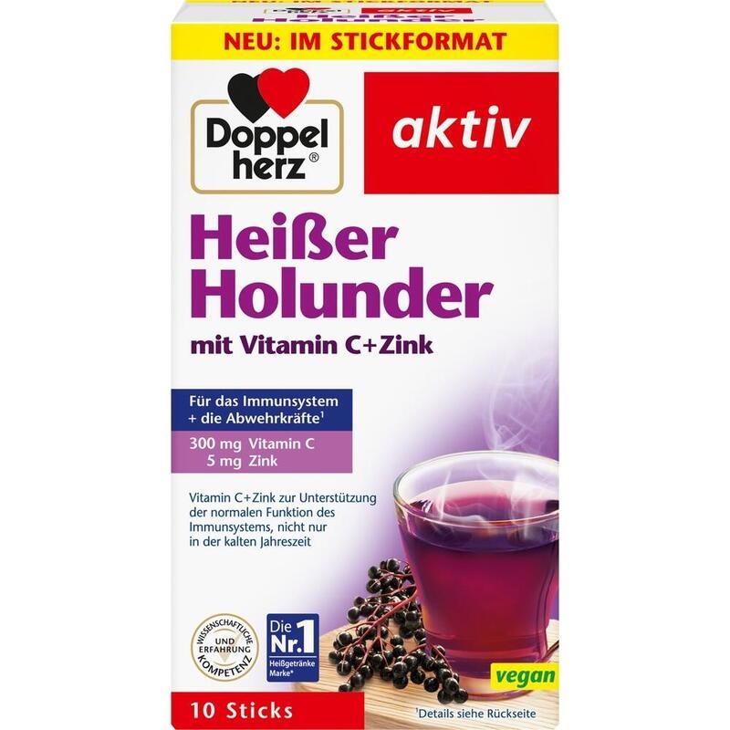 DOPPELHERZ heißer Holunder m.Vit.C+Zink Granulat