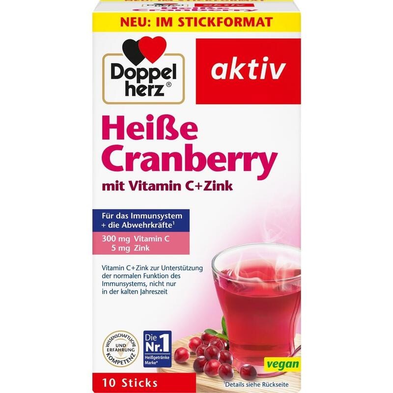 DOPPELHERZ heiße Cranberry m.Vit.C+Zink Granulat