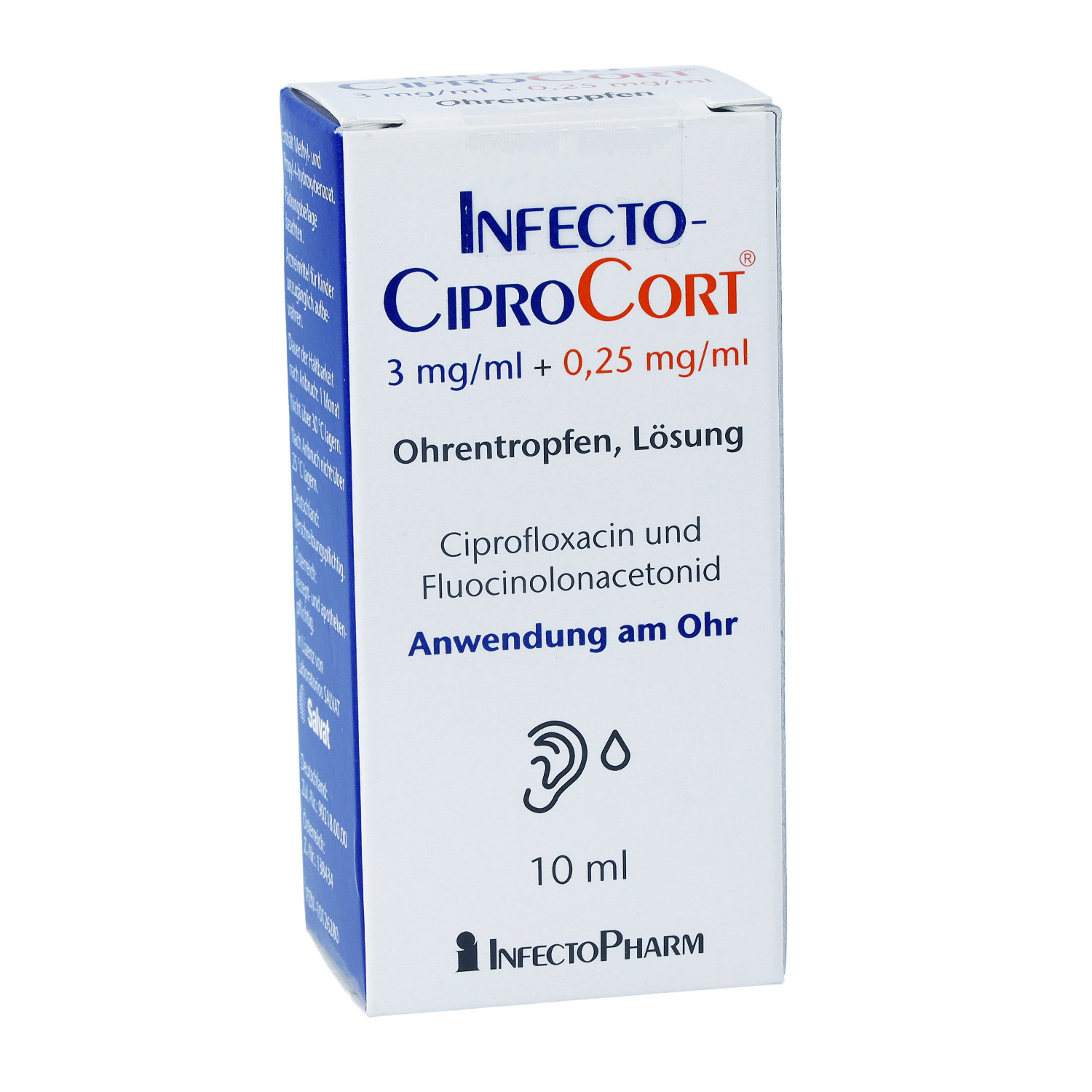 INFECTOCIPROCORT 3 mg/ml + 0,25 mg/ml Ohrentropfen