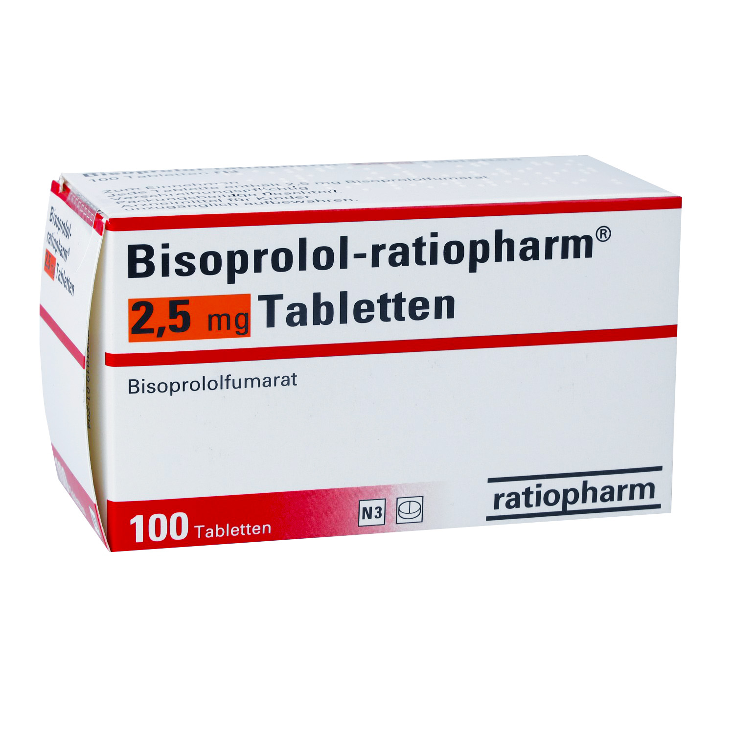 BISOPROLOL-ratiopharm 2,5 mg Tabletten