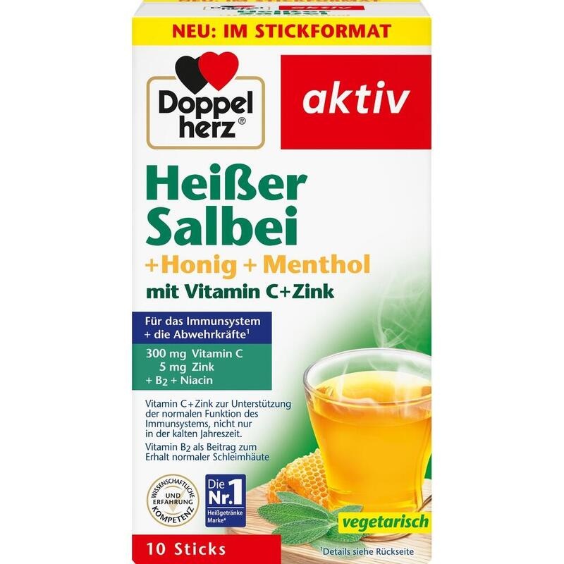 DOPPELHERZ heißer Salbei+Honig+Menthol Granulat