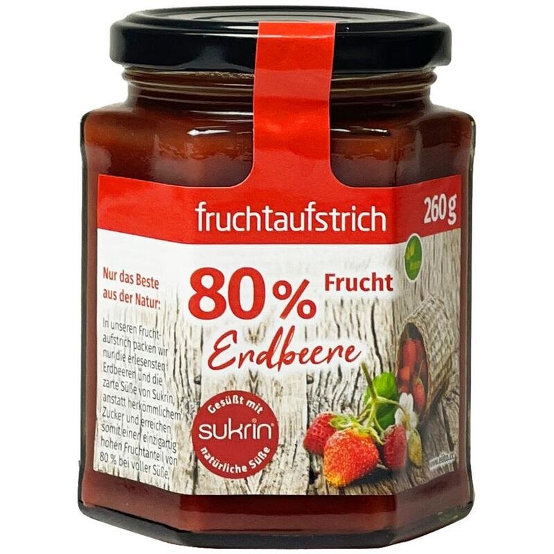 SUKRIN Fruchtaufstrich Erdbeere 80%
