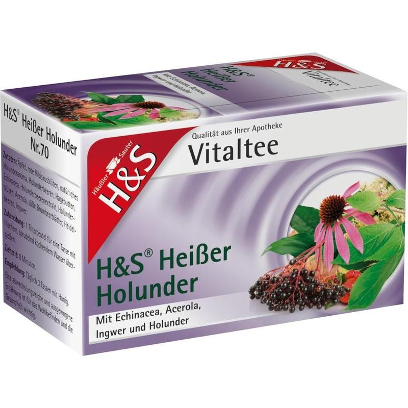 H&S heißer Holunder Vitaltee Filterbeutel