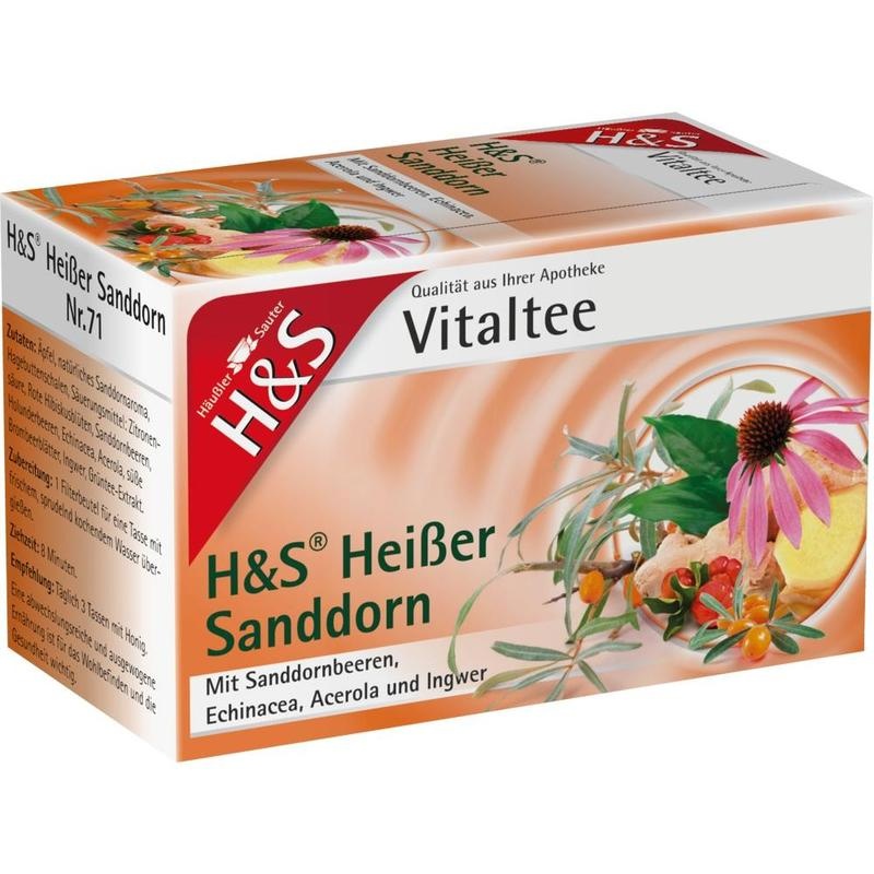 H&S heißer Sanddorn Vitaltee Filterbeutel