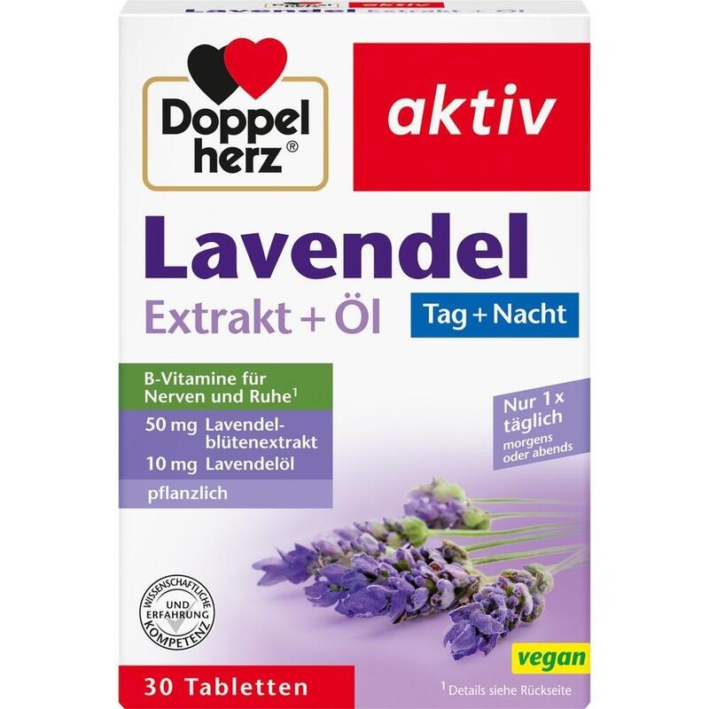 DOPPELHERZ Lavendel Extrakt+Öl Tabletten
