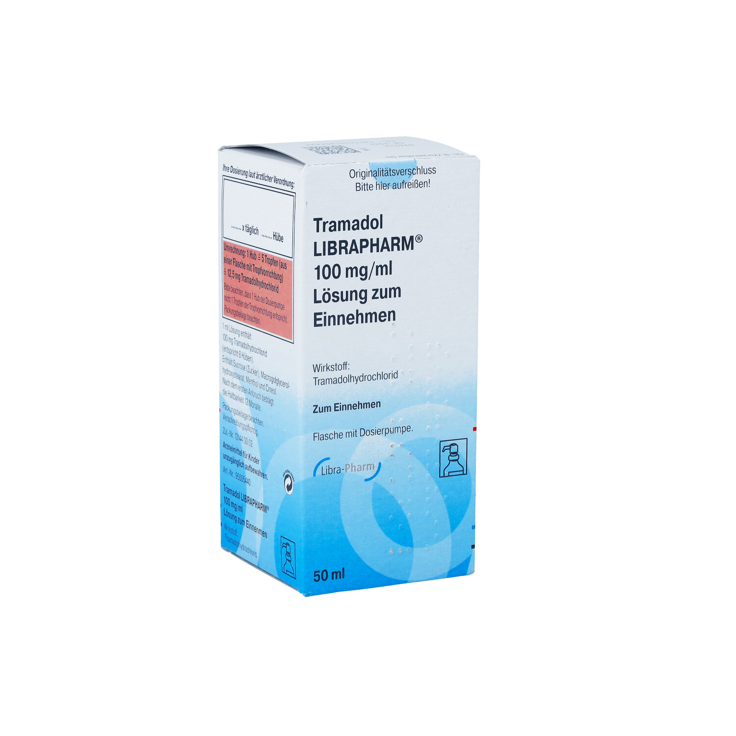 TRAMADOL LIBRAPHARM 100 mg/ml Lsg.z.Einn.m.Dosierp