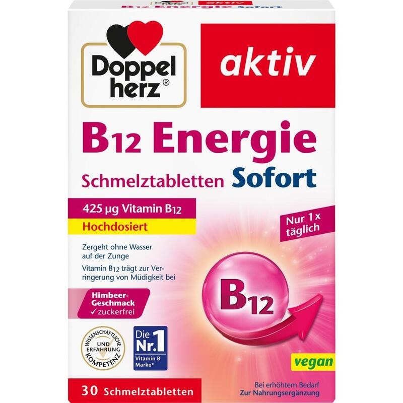 DOPPELHERZ B12 Energie Sofort Schmelztabletten