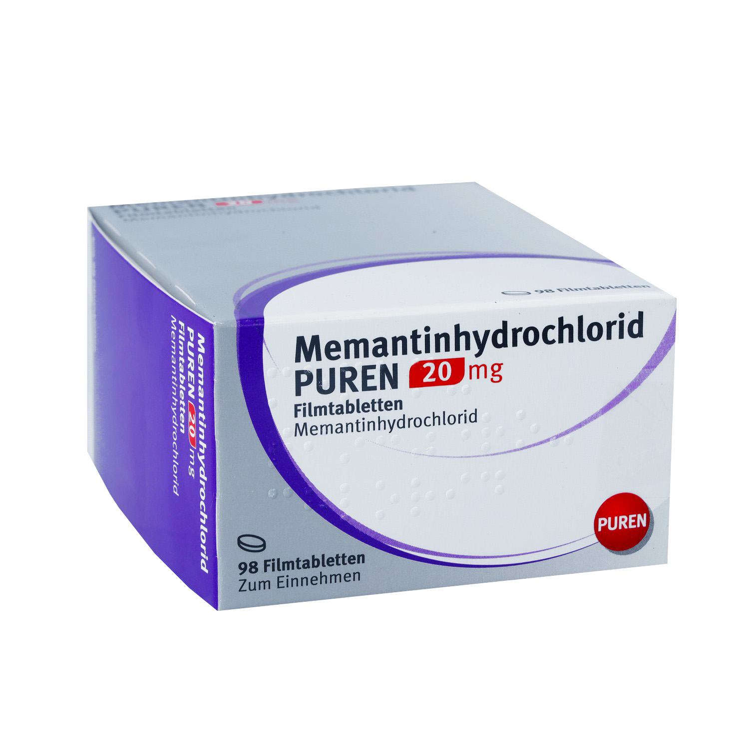 MEMANTINHYDROCHLORID PUREN 20 mg Filmtabletten