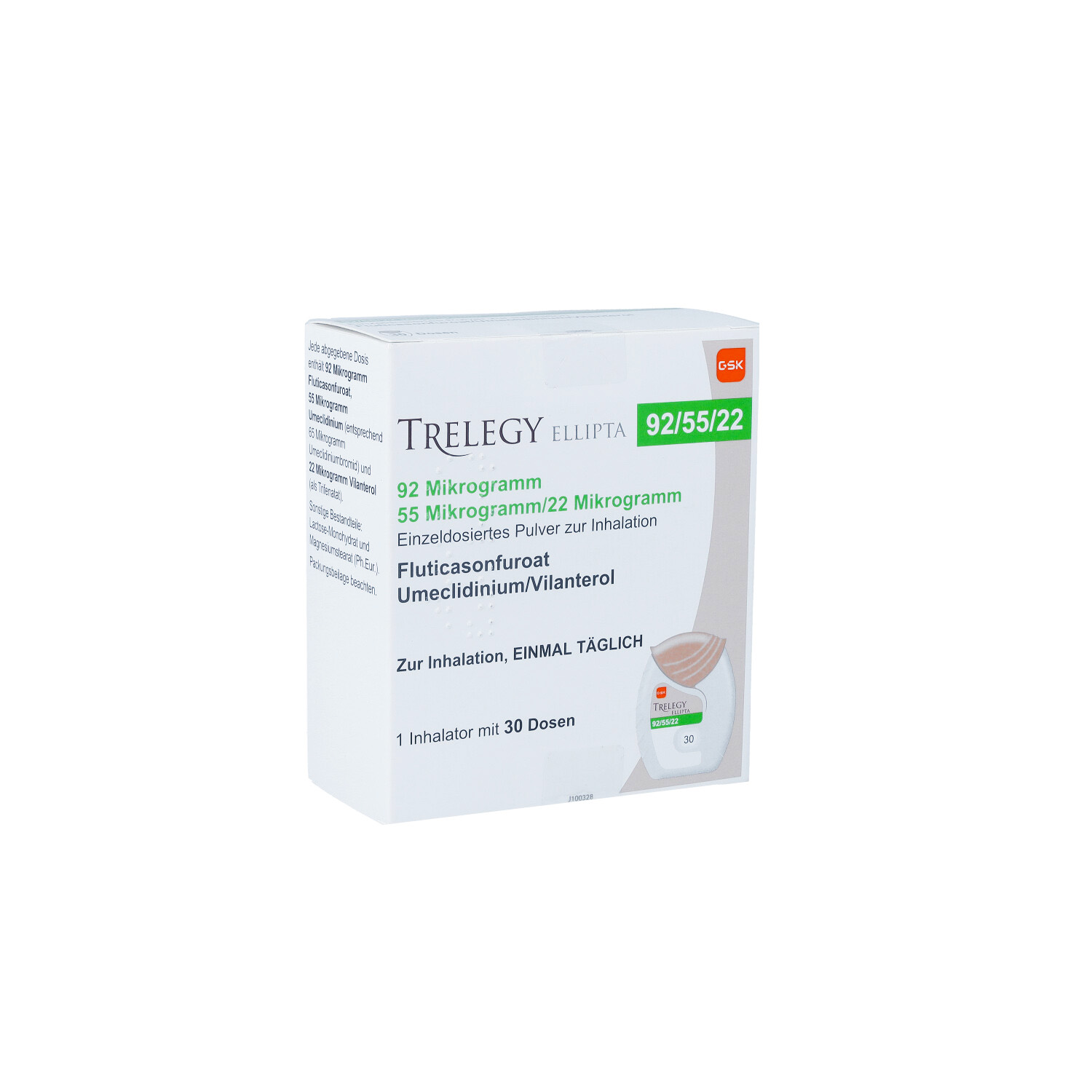 TRELEGY Ellipta 92 μg/55 μg/22 μg ed.P.z.Inh.30ED