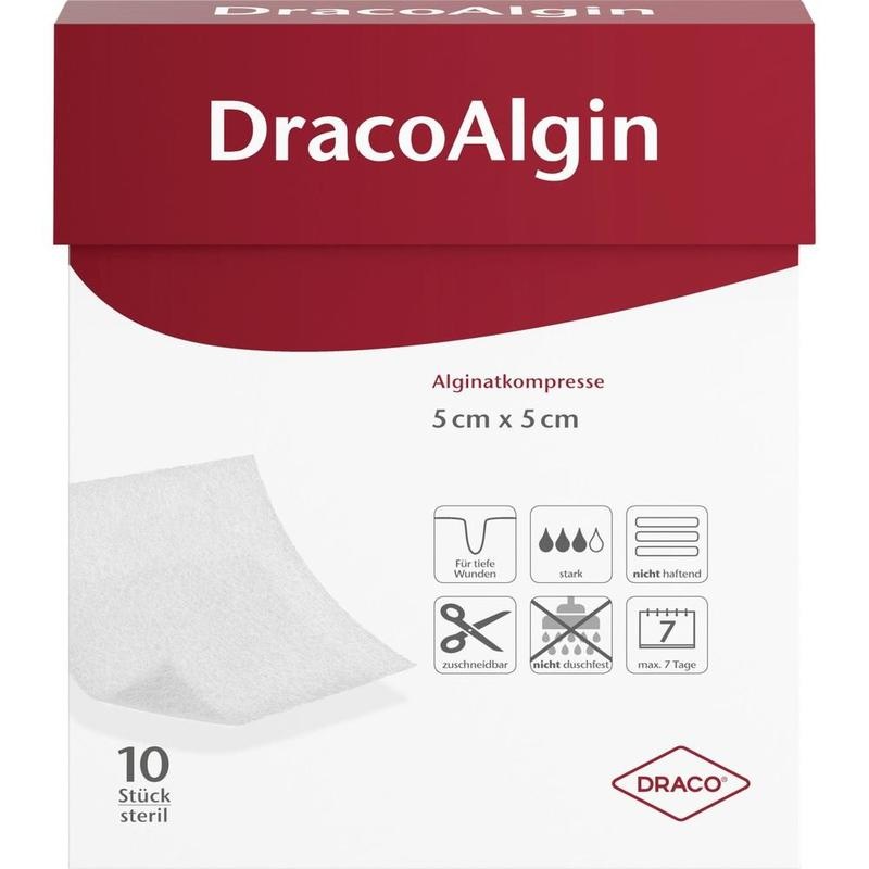 DRACOALGIN 5x5 cm Alginatkompresse