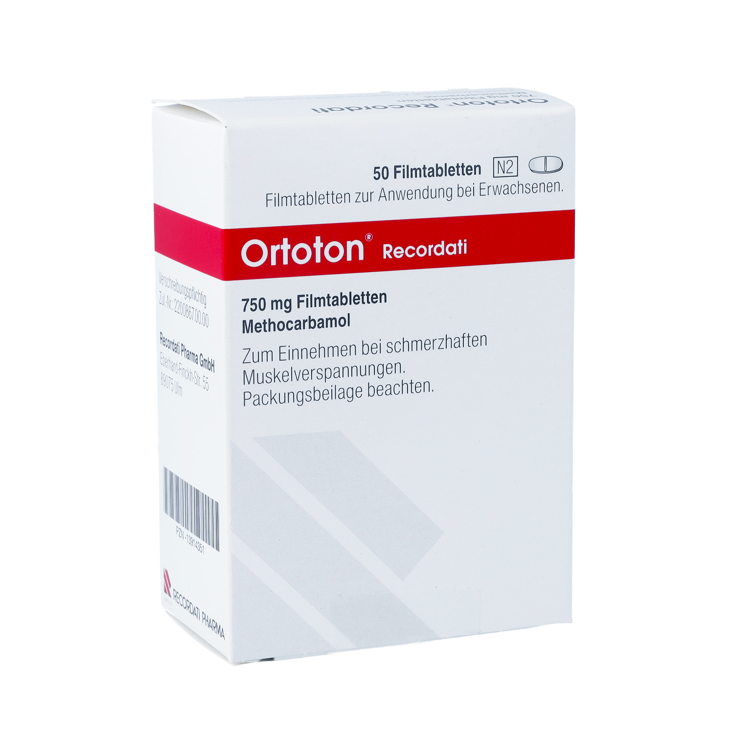 ORTOTON Recordati 750 mg Filmtabletten