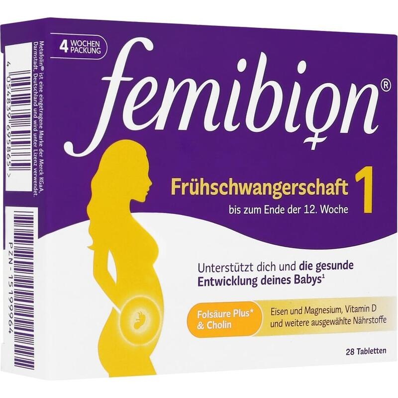 FEMIBION 1 Frühschwangerschaft – Folsäure & Folat für SSW 1–12