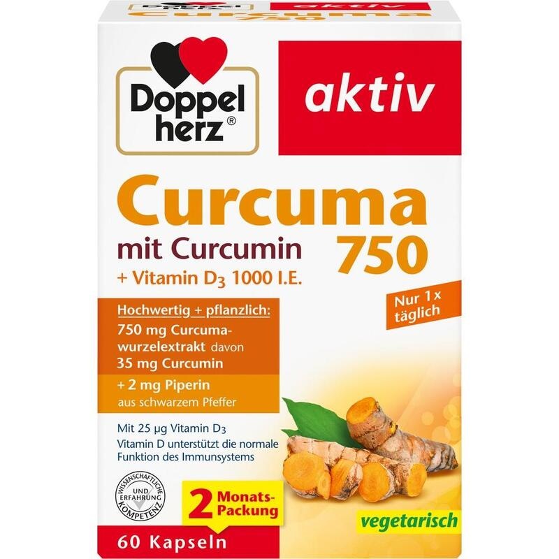 DOPPELHERZ Curcuma 750 Kapseln