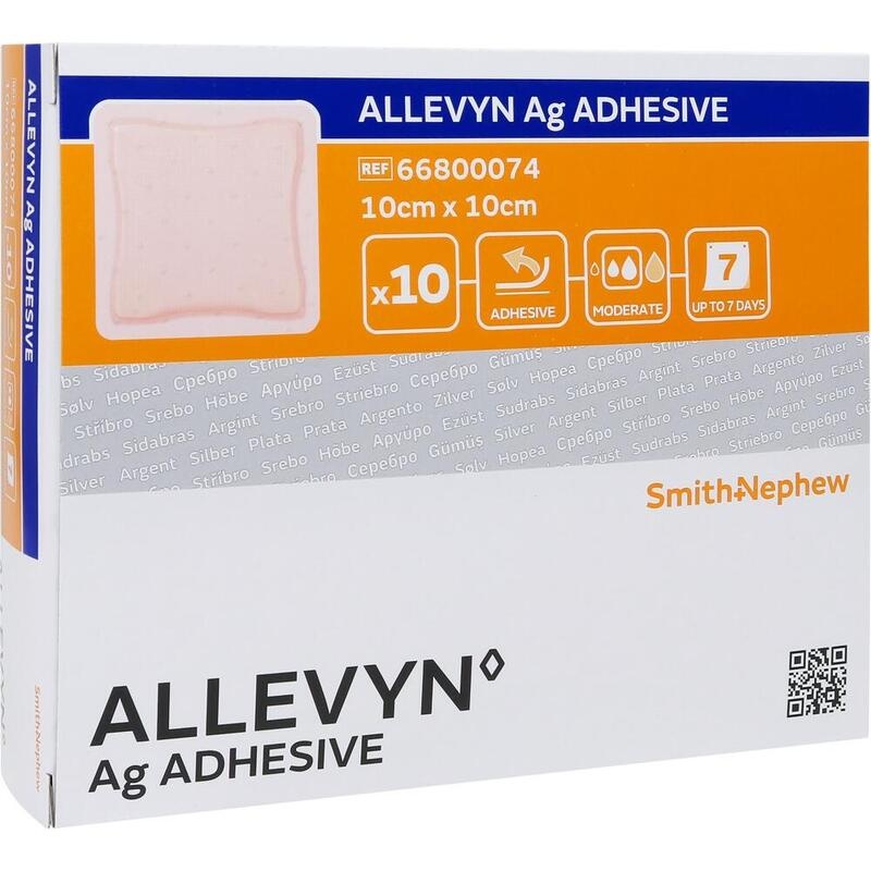 ALLEVYN Ag Adhesive 10x10 cm Wundverband