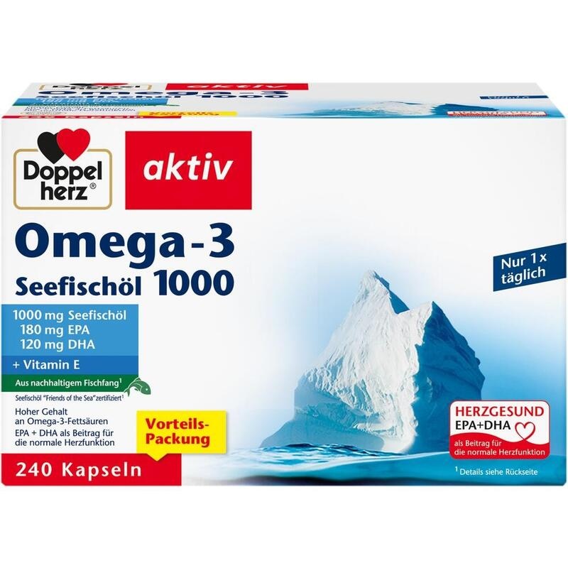 DOPPELHERZ Omega-3 Seefischöl 1000 Kapseln