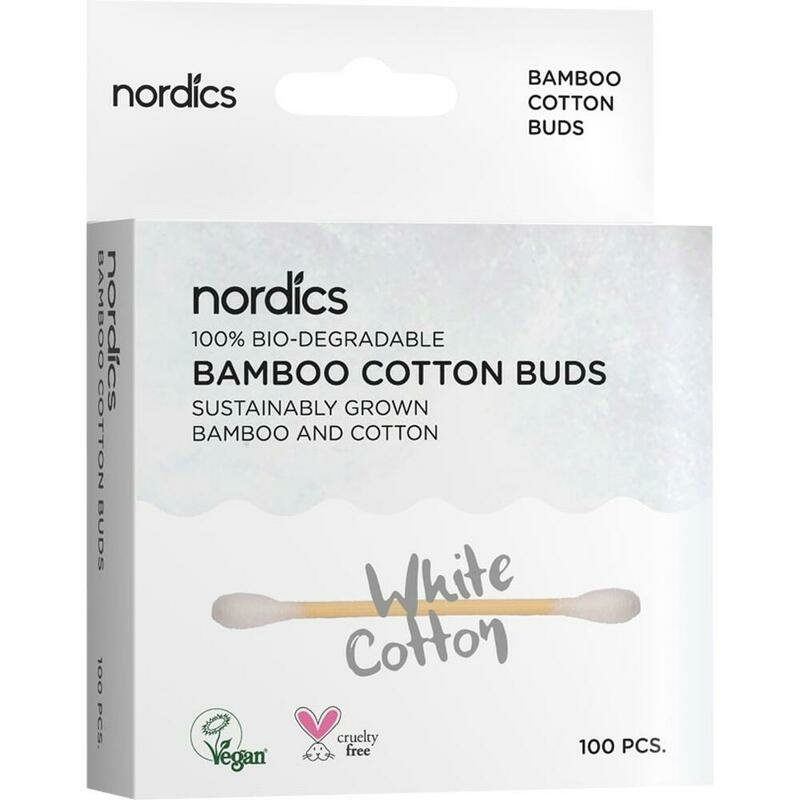 BIO KOSMETIKSTÄBCHEN Bambus Baumwolle weiß Nordics