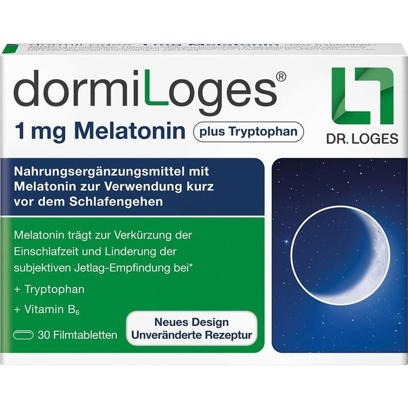 DORMILOGES 1 mg Melatonin plus Tryptophan Filmtab.