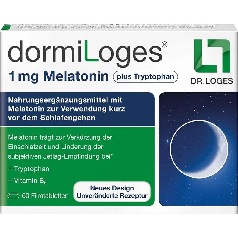 DORMILOGES 1 mg Melatonin plus Tryptophan Filmtab.