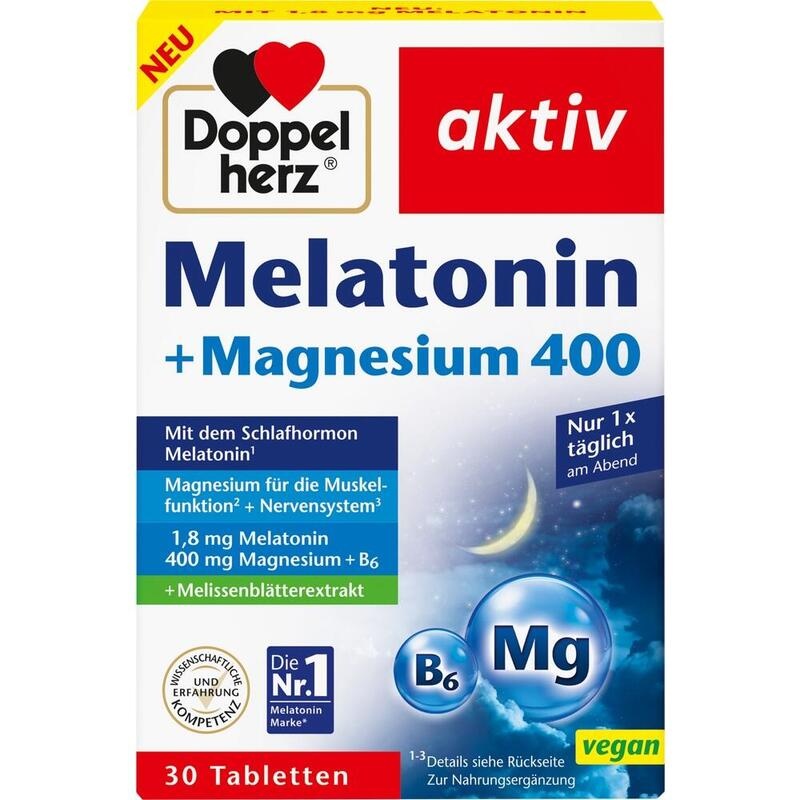 DOPPELHERZ Melatonin+Magnesium 400 Tabletten