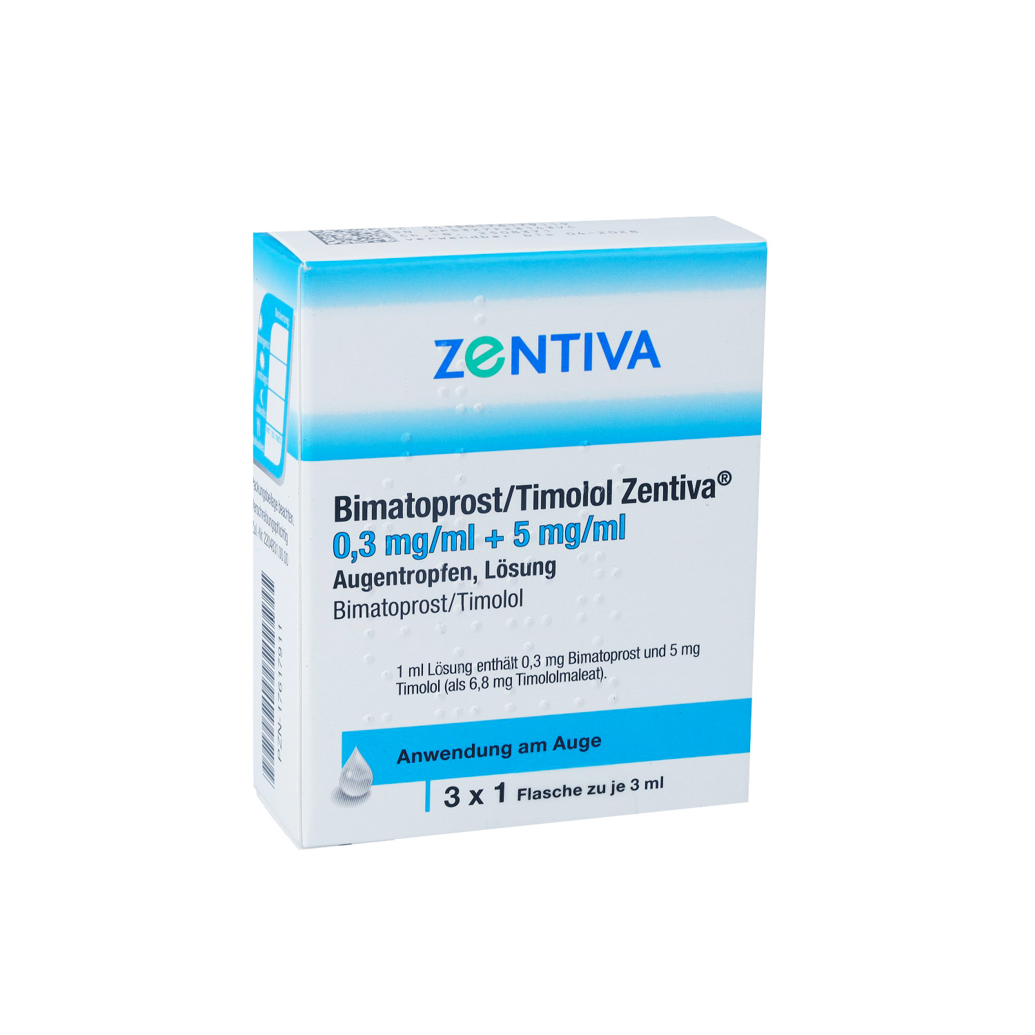BIMATOPROST/Timolol Zentiva 0,3mg/ml + 5mg/ml ATR
