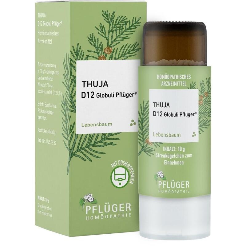 THUJA D 12 Globuli Pflüger Globulispender