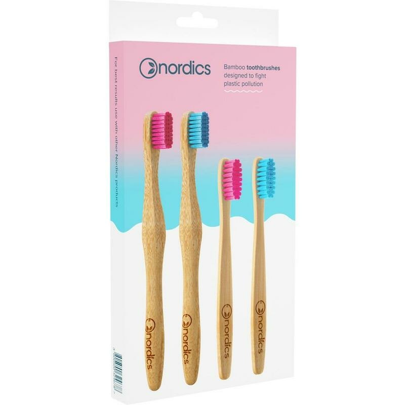 ÖKO Zahnbürste Bambus Family Pack 2xKids/2xErw.