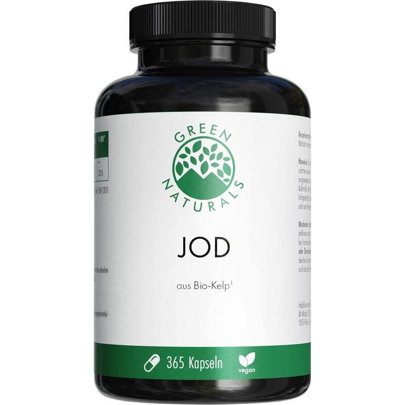GREEN NATURALS Jod aus Bio-Kelp 200 μg Kapseln