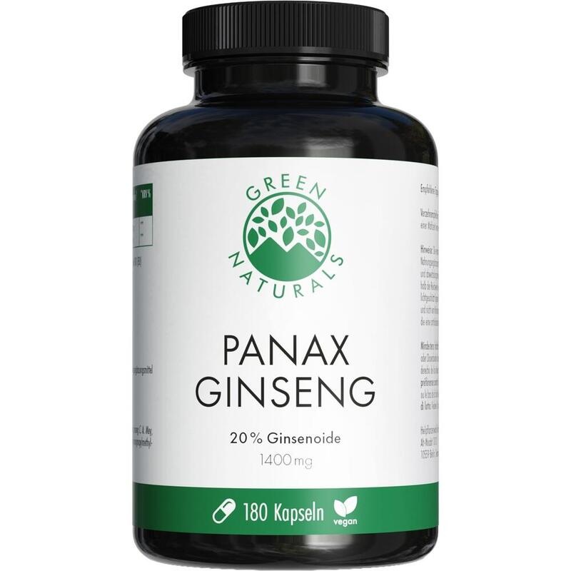 GREEN NATURALS Panax Ginseng hochdos.vegan Kapseln