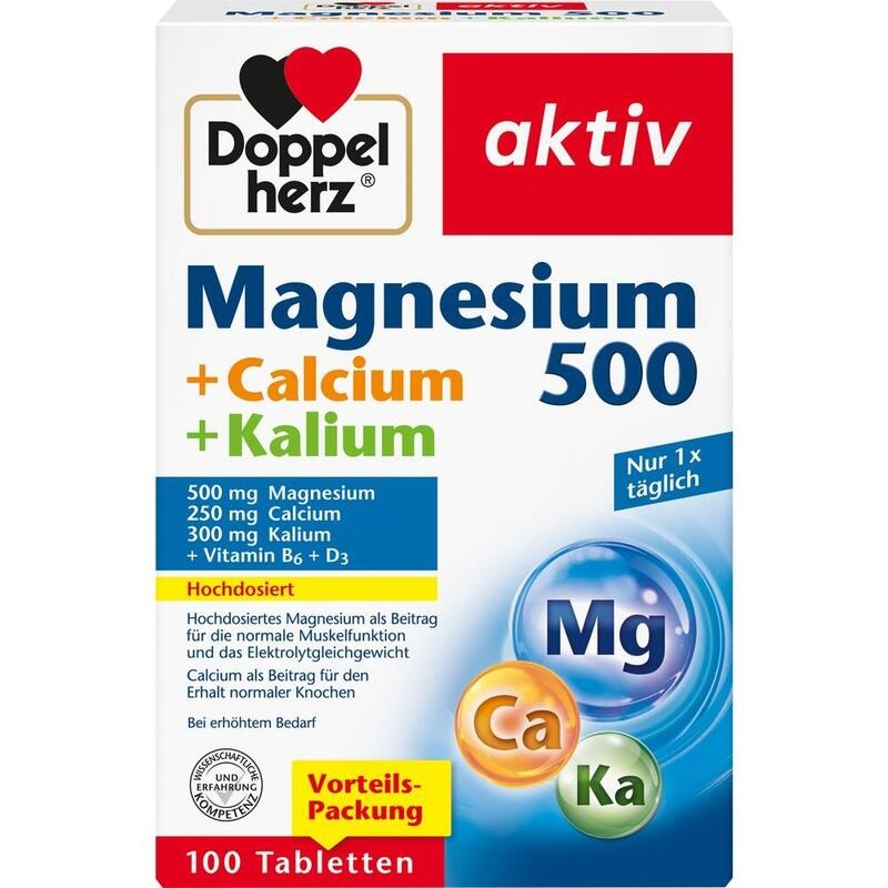 DOPPELHERZ Magnesium 500+Calcium+Kalium Tabletten