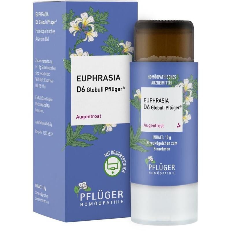 EUPHRASIA D 6 Globuli Pflüger Globulispender