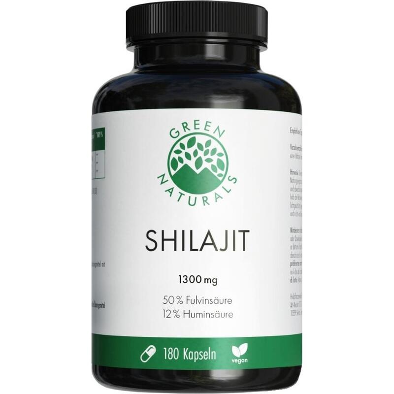 GREEN NATURALS Shilajit 1300mg hochdos.vegan Kaps.